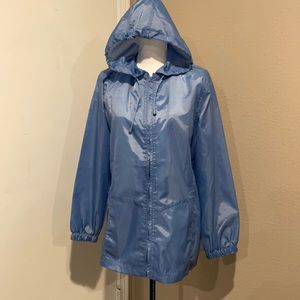 Haband Hooded Zip Up Windbreaker w/Pockets - Med